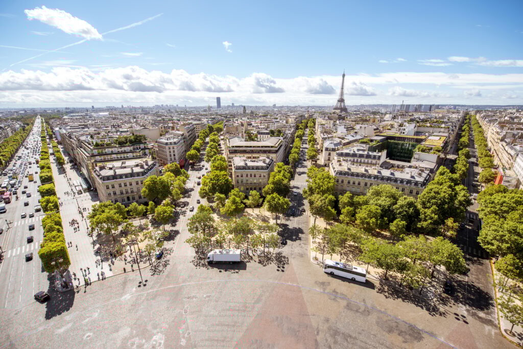 Cityscape view of Paris
